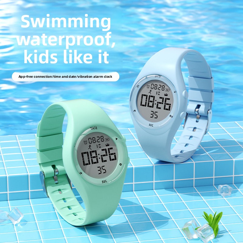 Smartwatch Watches For Boys - 2026年ニューキッズティーンズスマートウォッチ、アプリ不要、防水、水泳タイマー、歩数計、ナイトライト、スポーツバンド、シンプルな韓国風、ユニセックス