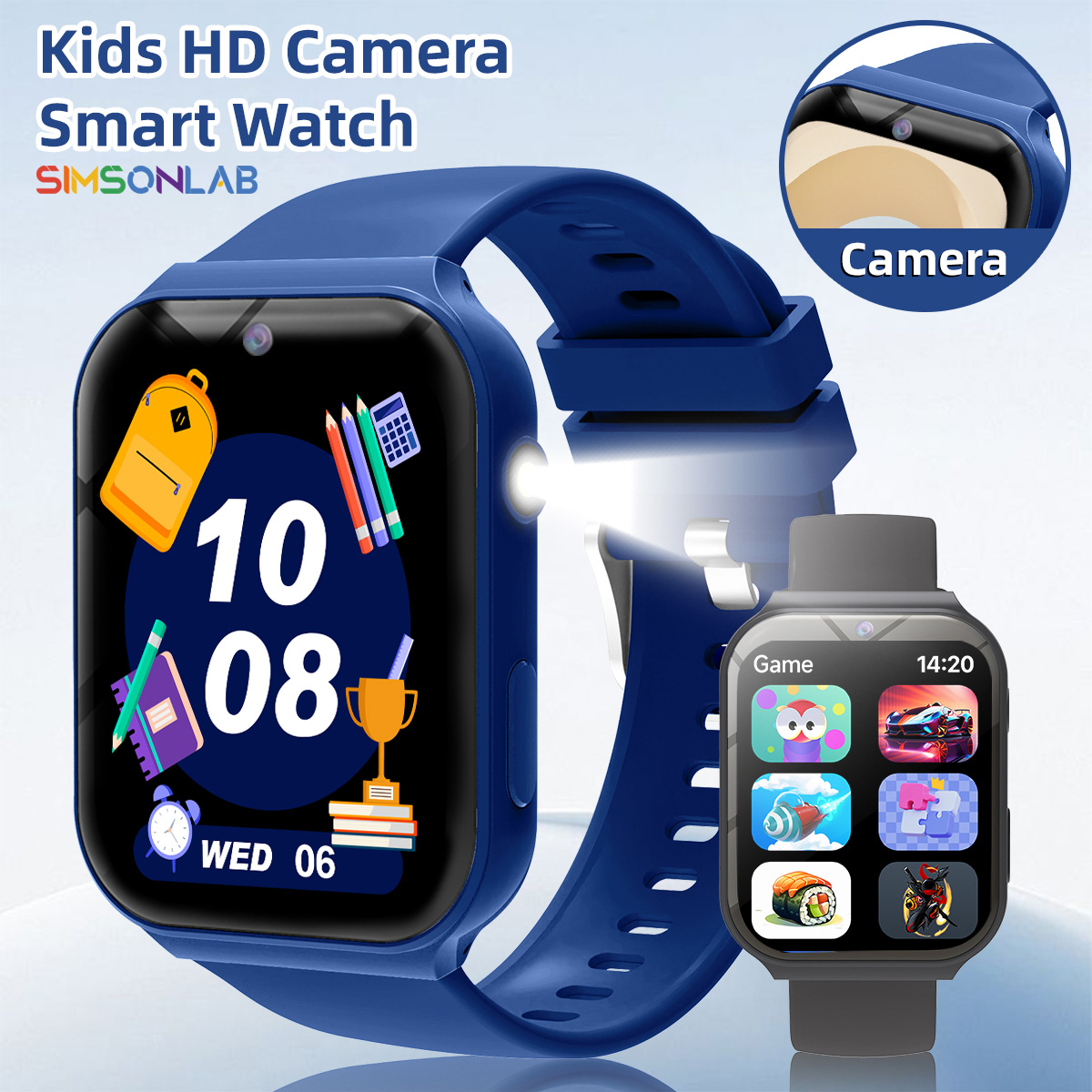 Smartwatch Watches For Boys - 子供向け学習パートナー HDカメラ フラッシュライト マルチゲーム 電卓 子供の日