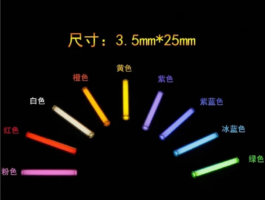 Tritium Gas Tube - 発光管は約25年間光を発します 3.5x25mm