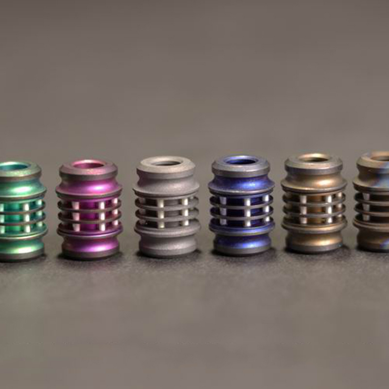 Tritium Gas Tube - 1PC チタン合金ナイフビーズペンダントパラコード屋外 DIY 装飾キャンプ EDC ツール