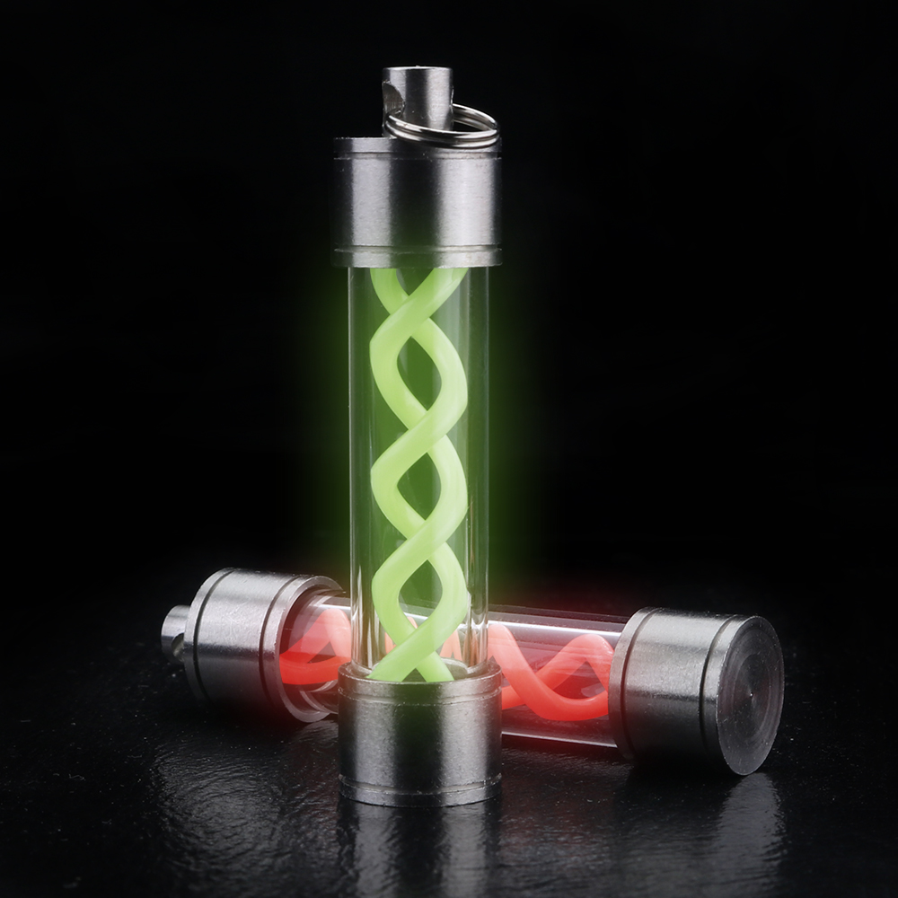 Tritium Gas Tube - 屋外信号ナイトライトスパイラルチューブ EDC キーホルダーペンダント T ウイルスペンダントステンレス鋼ガラス素材