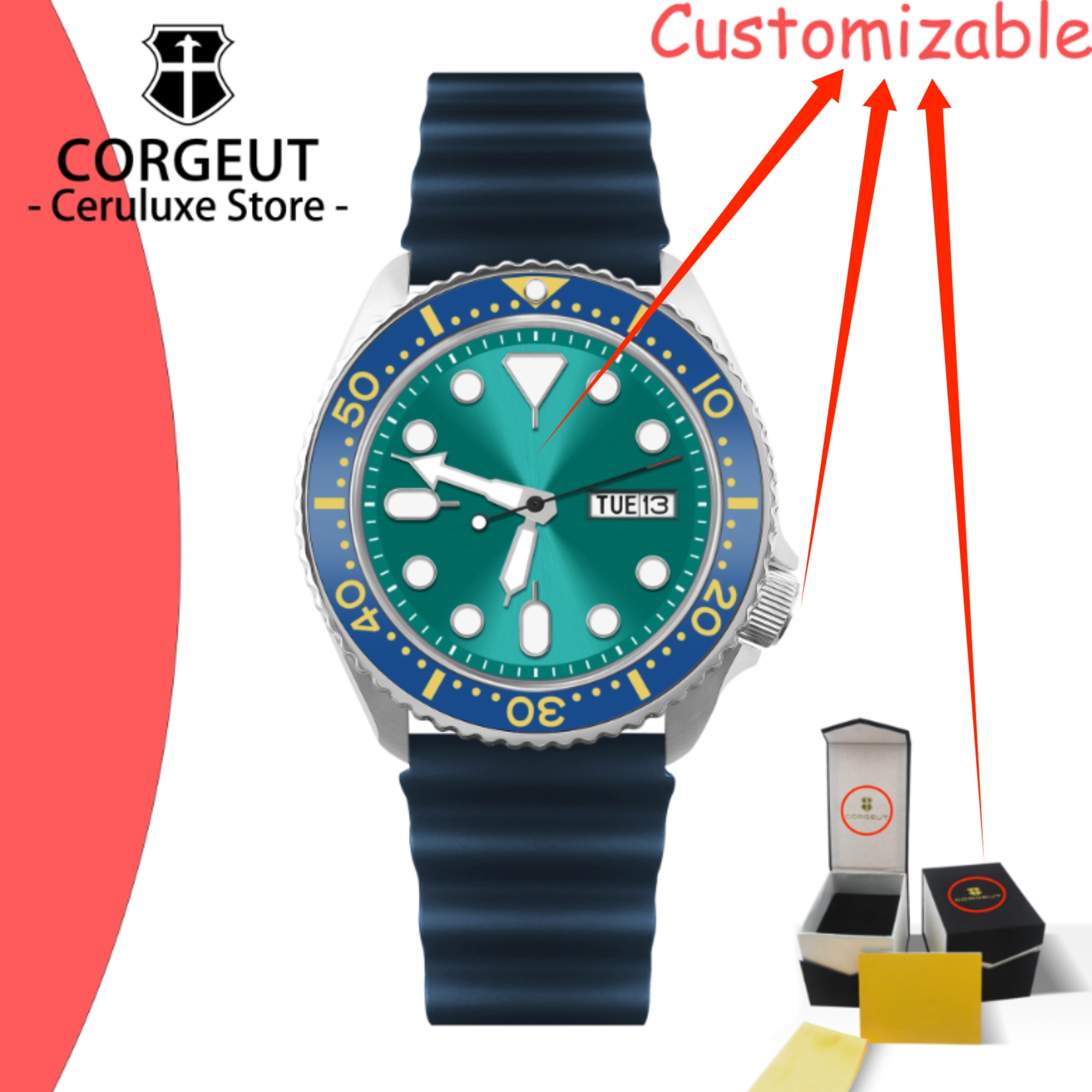 カスタムロゴ ヴィンテージダイバーズウォッチ 機械式メンズ腕 - Waterproof Diving Watch のレビューと価格