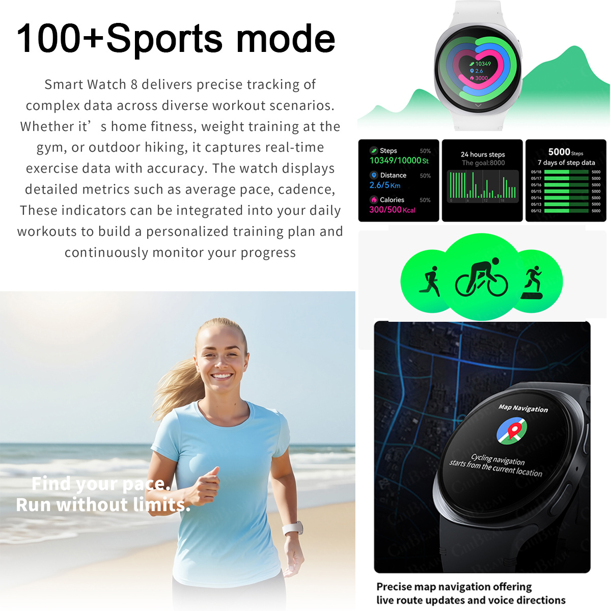 2026年新型腕時計 8ミニGPSトラッキングスマートウォッ - Hybrid Smartwatch のレビューと価格