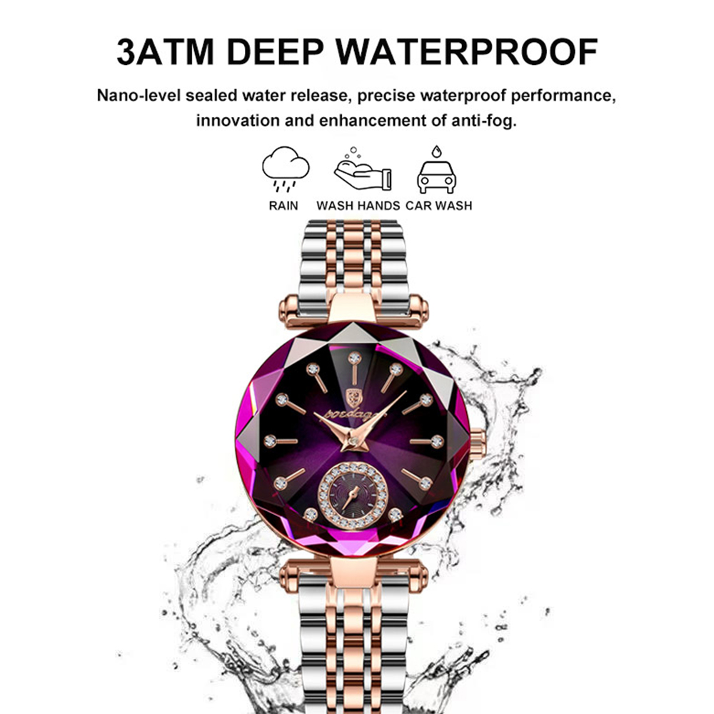 Poedagar-女性用防水ステンレススチール時計、シンプル - Waterproof Diving Watch のレビューと価格