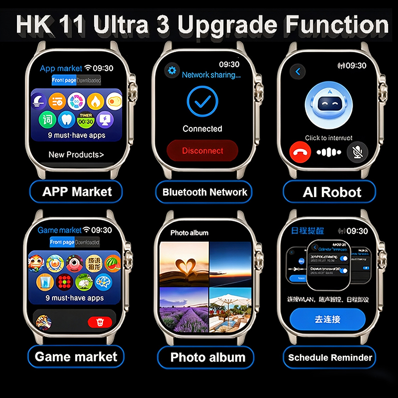 新製品 HK10 アップグレード版 HK11 ULTRA3  - Smartwatch Square Watches For Men のレビューと価格
