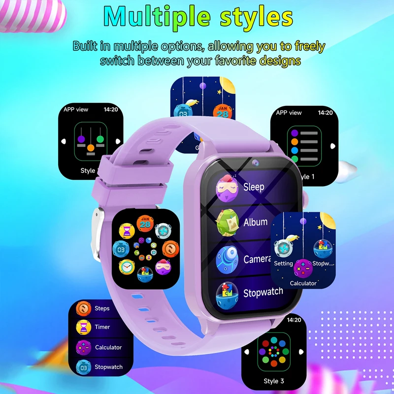 キッズゲームスマートウォッチ懐中電灯防水 HD カメラ睡眠ト - Smartwatch Watches For Boys のレビューと価格