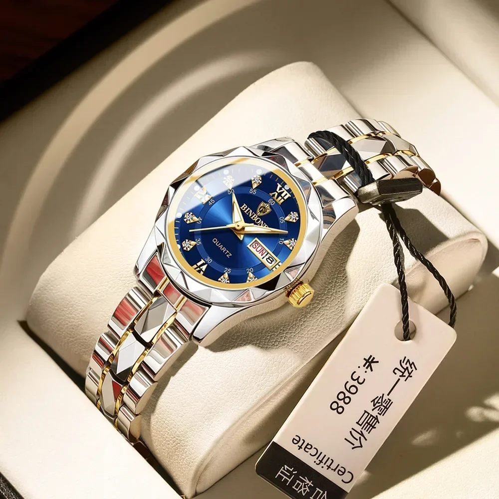 BINBOND 新型2522 ファッションレディースクォーツ - Waterproof Diving Watch のレビューと価格