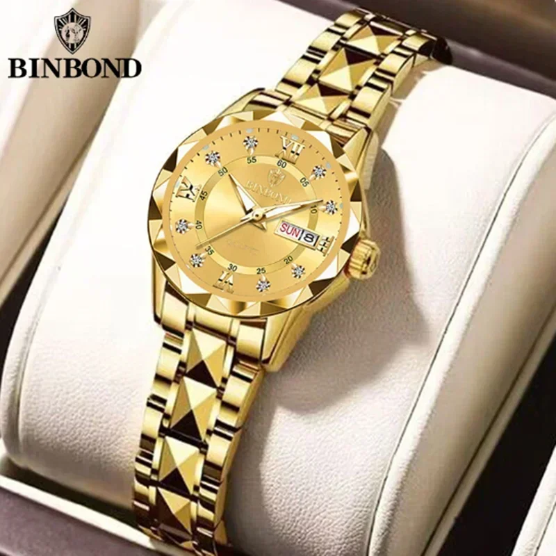 BINBOND 新型2522 ファッションレディースクォーツ - Waterproof Diving Watch のレビューと価格