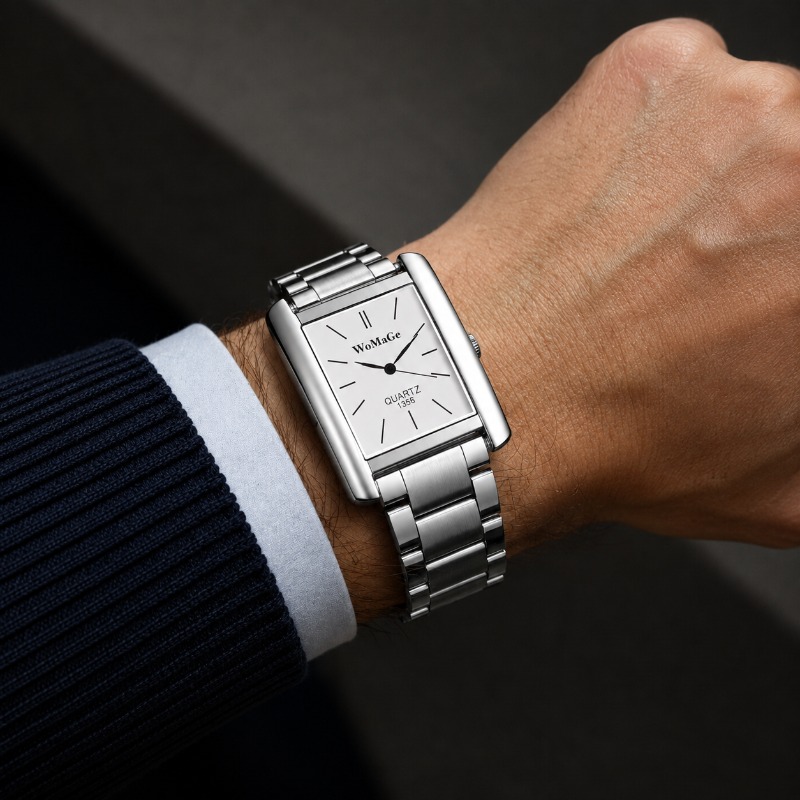 ビジネスメンズウォッチ ファッション スクエアダイヤル ステ - Smartwatch Square Watches For Men のレビューと価格
