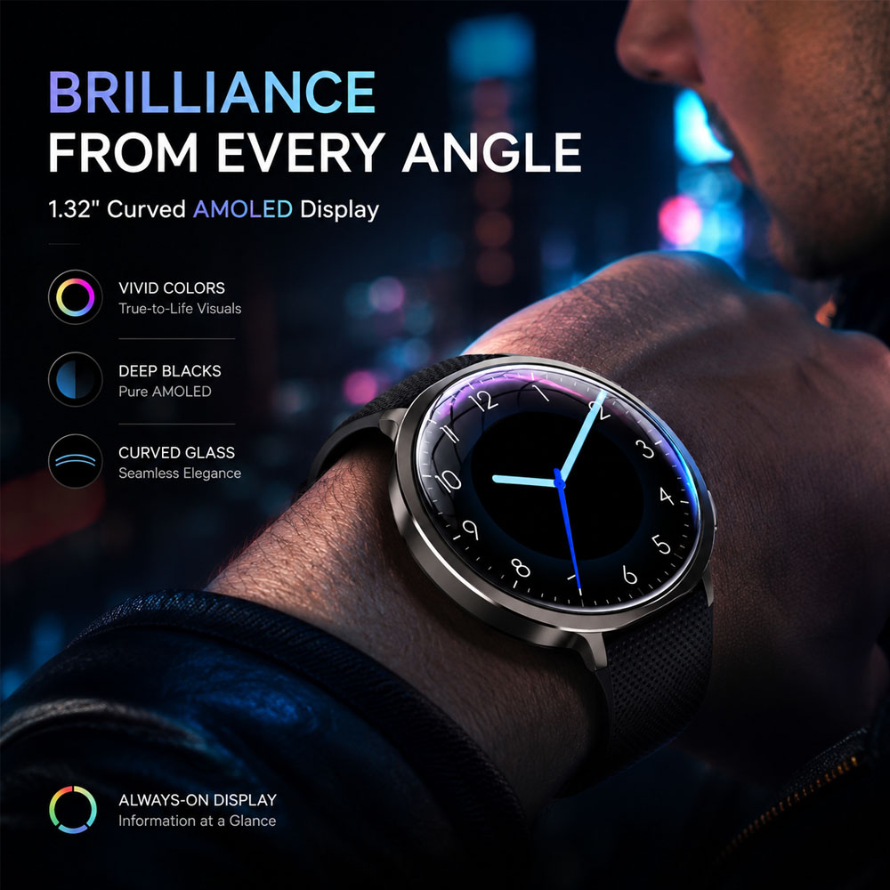 2026 プレミアム AMOLED スマートウォッチ ブルー - Hybrid Smartwatch のレビューと価格