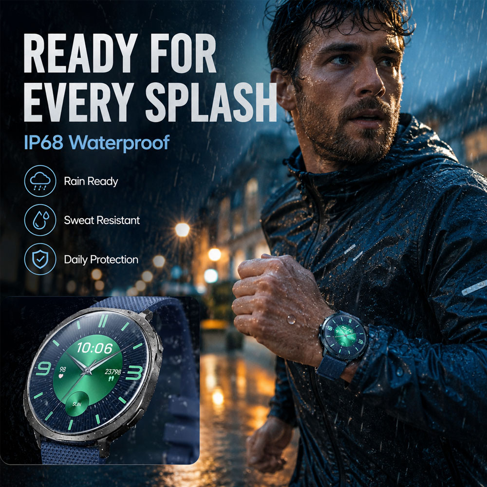 2026 プレミアム AMOLED スマートウォッチ ブルー - Hybrid Smartwatch のレビューと価格