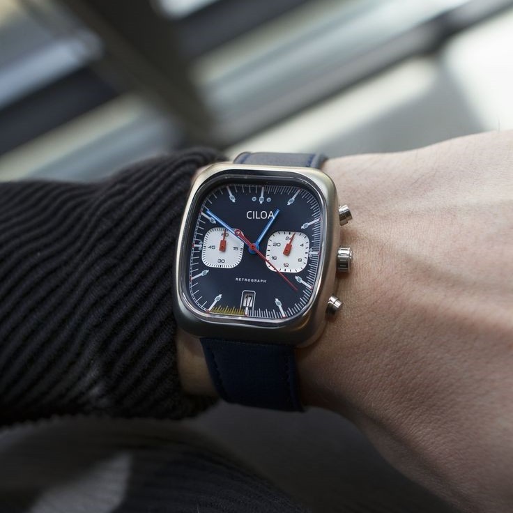 CILOA クラシック レトロ スクエア クロノグラフ メン - Smartwatch Square Watches For Men のレビューと価格