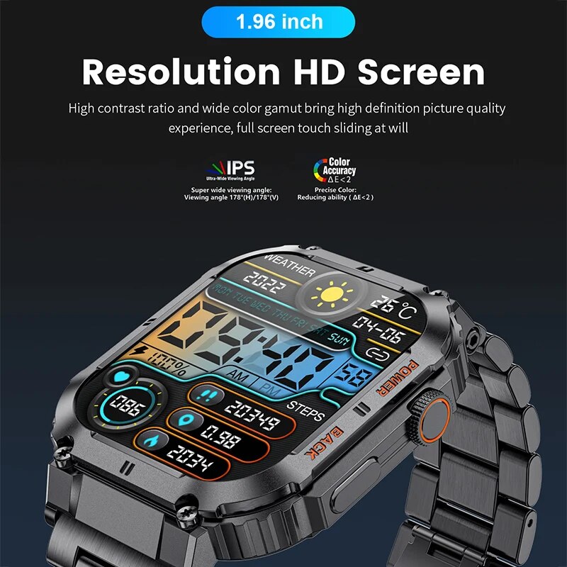 Lige-男性用アウトドアスポーツフィットネススマートウォッ - Smartwatch Square Watches For Men のレビューと価格