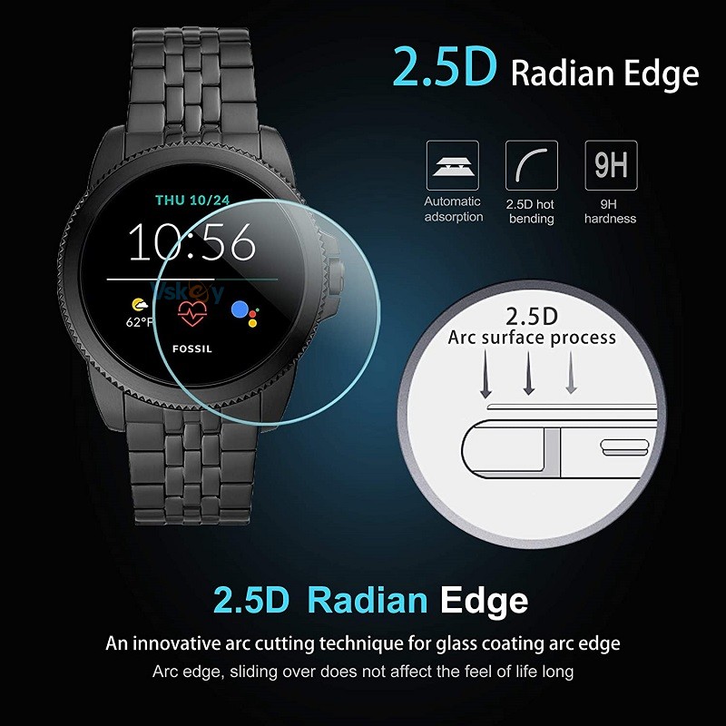スマートウォッチスクリーンプロテクター、強化ガラス保護フィル - Hybrid Smartwatch のレビューと価格