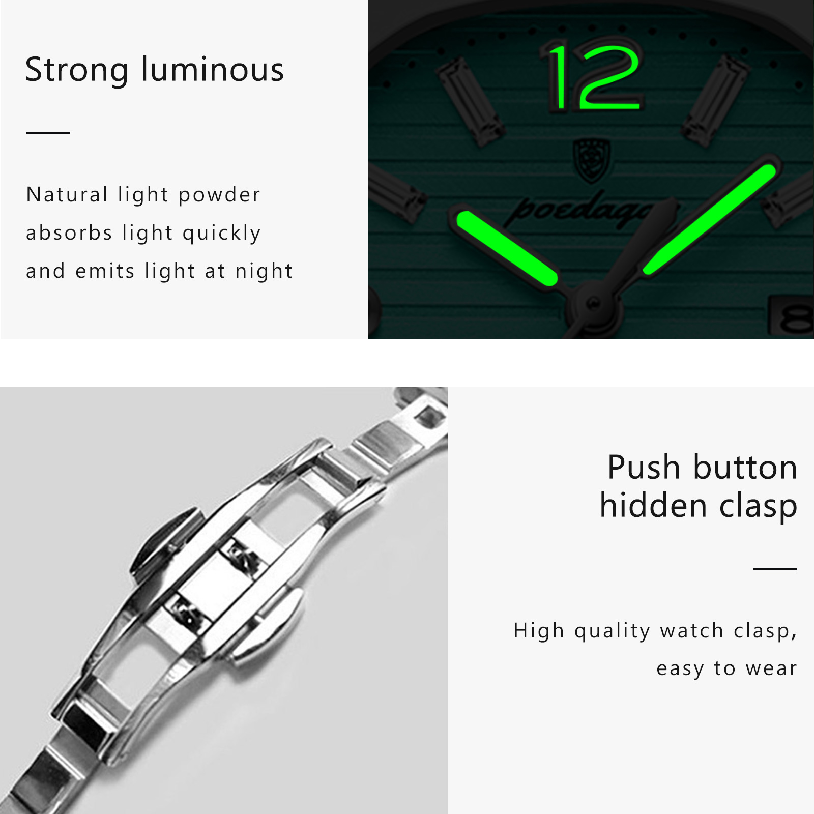 POEDAGARトップファッションレディース腕時計、夜光防水 - Waterproof Diving Watch のレビューと価格