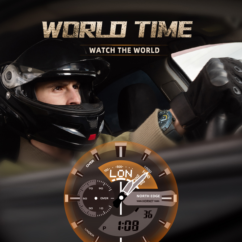 NORTH EDGE メンズスマートウォッチワールドタイムク - Hybrid Smartwatch のレビューと価格