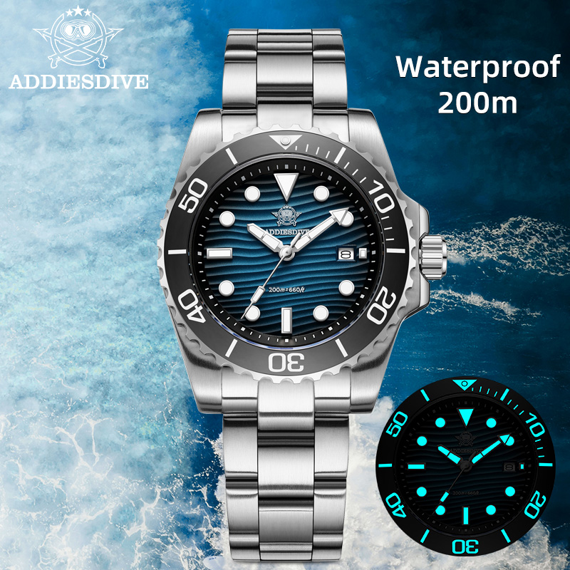 ADDIESDIVE メンズ 2115 クォーツ時計 サンド - Waterproof Diving Watch のレビューと価格